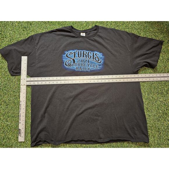 Sturgis 2021 Motorcycle Rally 81st Skull Fire Biker Event T-Shirt 3XL Mens Black - Picture 4 of 6
